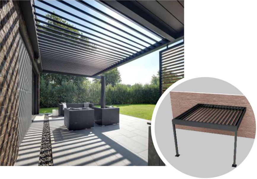 單面墻上安裝——2支立柱